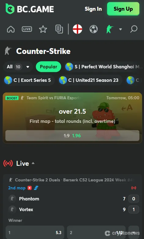 counter strike esports betting