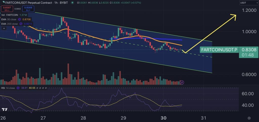 FARTCOIN price chart.