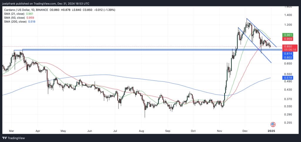 Cardano Price At Risk of Further Downside