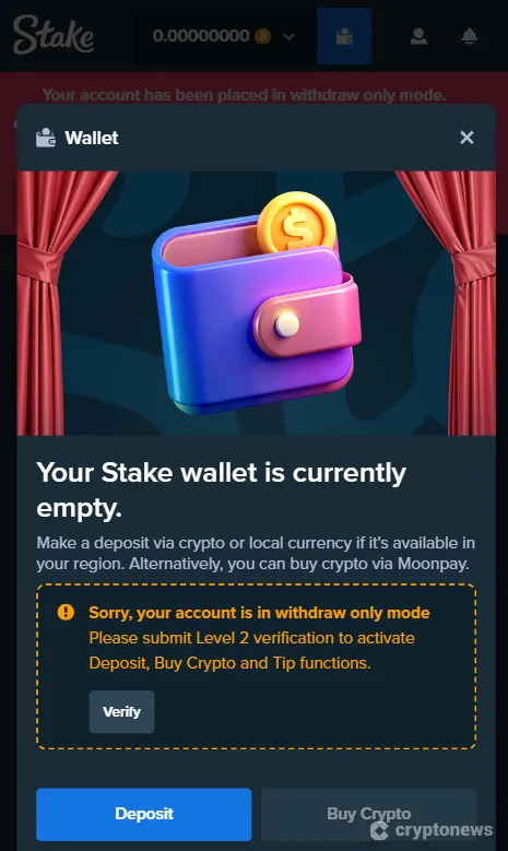 fund stake casino account