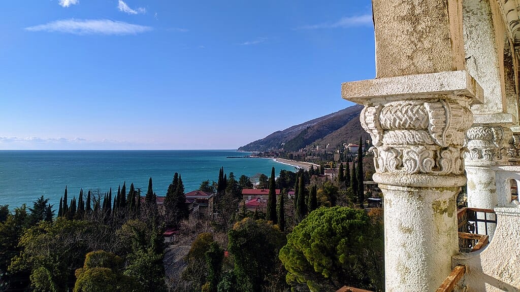 The Black Sea coast in Abkhazia.