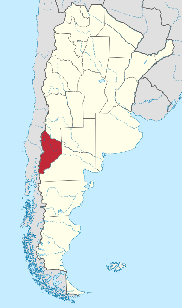 Neuquén Province, shaded red on a map of Argentina.