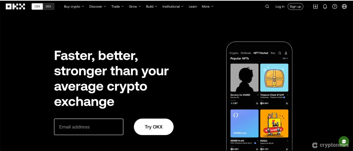 OKX homepage