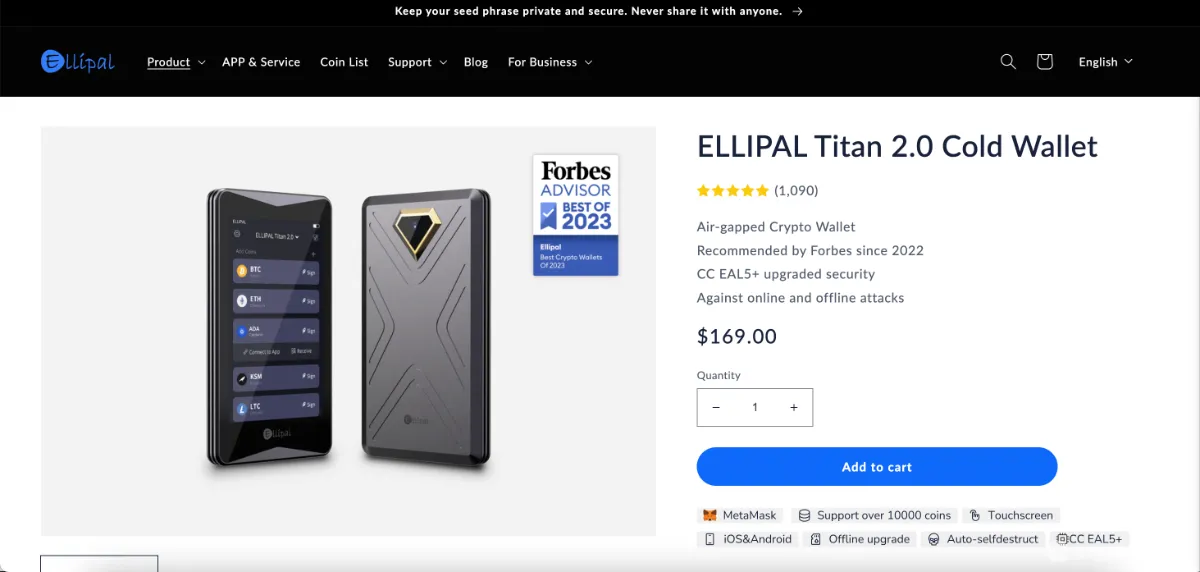 หน้าแรกของ Ellipal Titan
