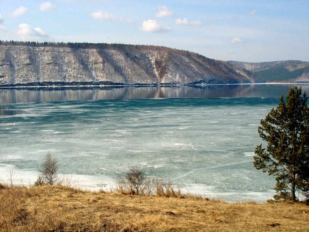 The River Angara in Russia.