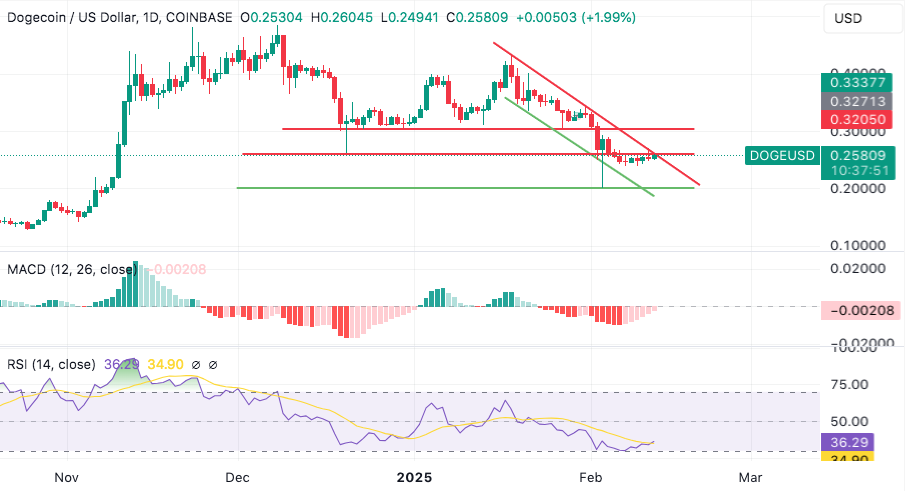 dogecoin could be poised to surge as momentum readings improve