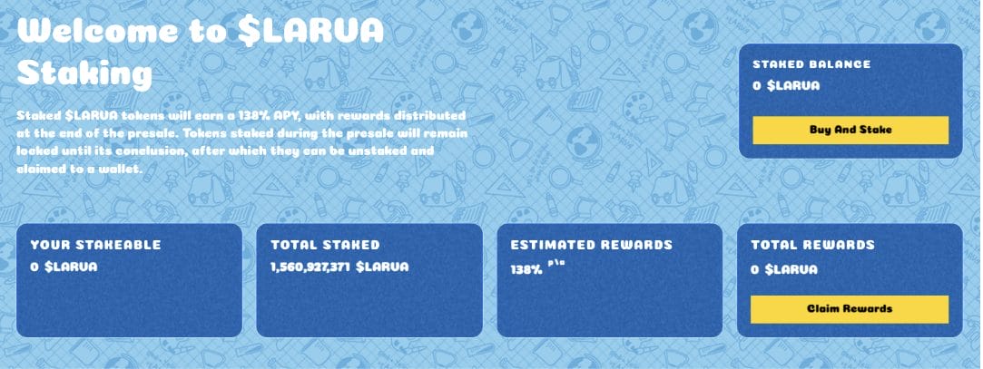 $LARUA Staking Page