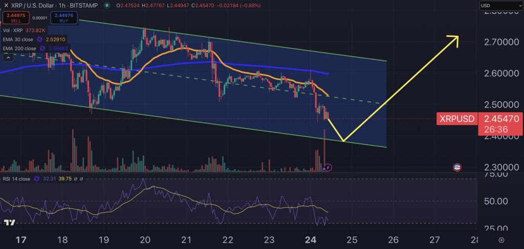 XRP price chart.