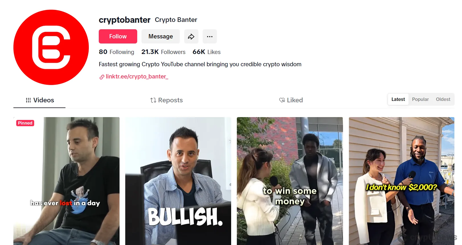 cryptobanter on tiktok