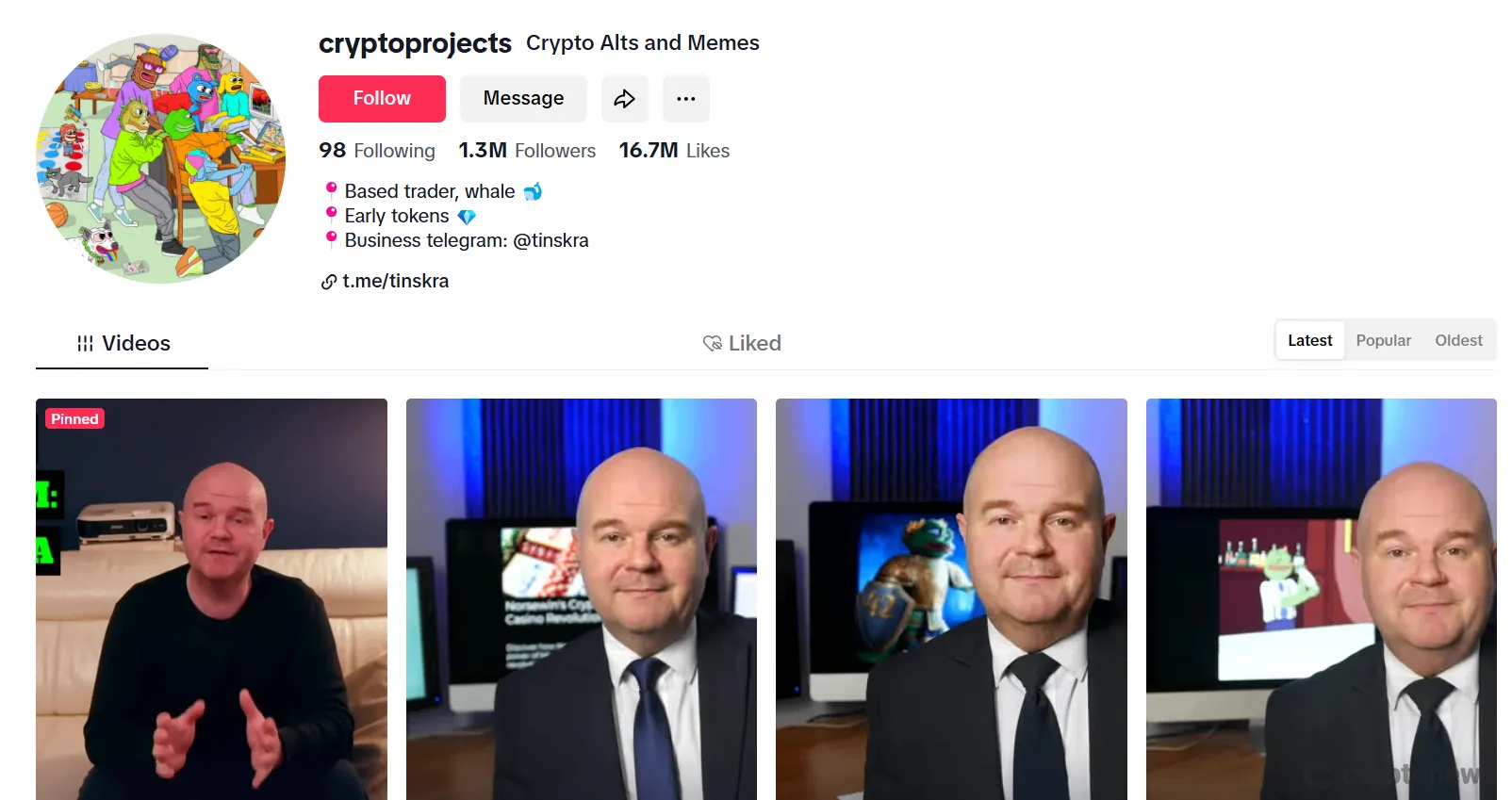 crypto projects on tiktok