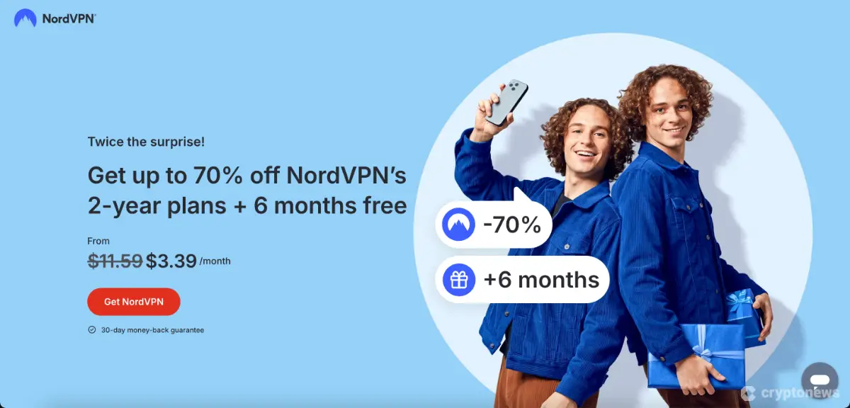 NordVPN homepage
