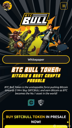 Bitcoin bull token homepage
