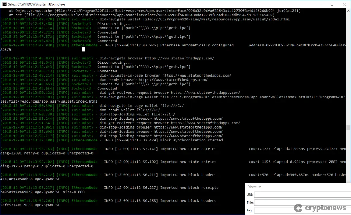ethereum node code