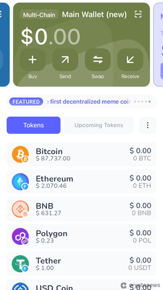 Best Wallet interface showing acquired assets