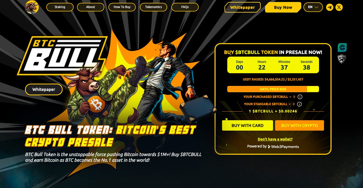 BTC Bull Token - Koin Meme Potensial 100x yang Masih di Bawah $0.01 pada April 2025