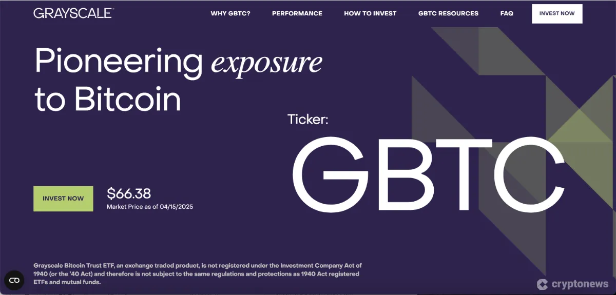 Grayscale Bitcoin Trust ETF (GBTC)