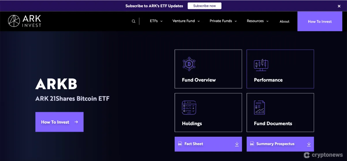 ARK 21Shares Bitcoin ETF (ARKB)