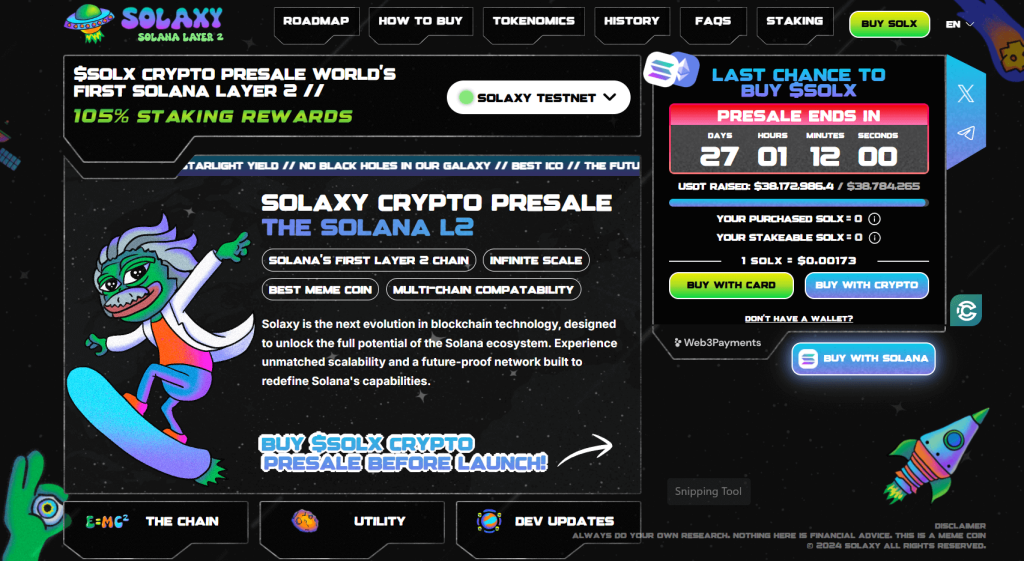 Solaxy (SOLX) presale website