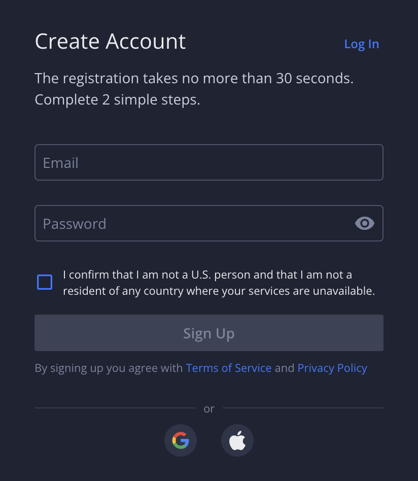 Margex create an account
