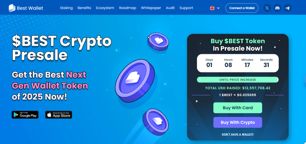 Best Wallet (BEST) presale website.