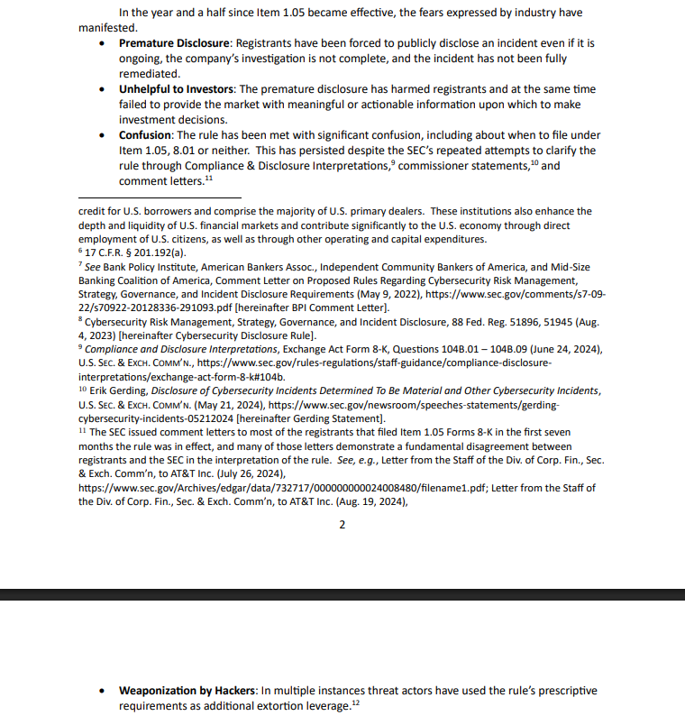 U.S. Banking Groups Urge SEC to Scrap Cyber Disclosure Rule, Citing National Security Risks