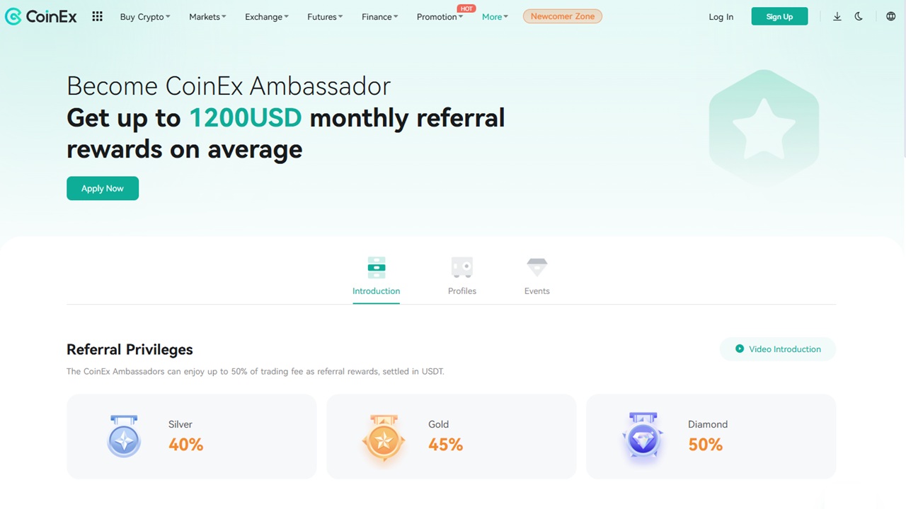 CoinEx affiliate program