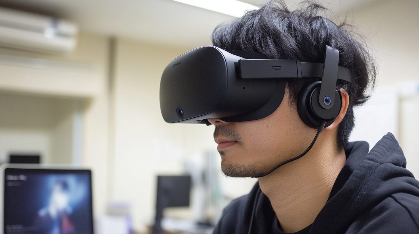 Person using a VR headset