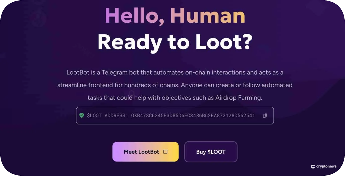 lootbot Automated DeFi Tasks top crypto snipers