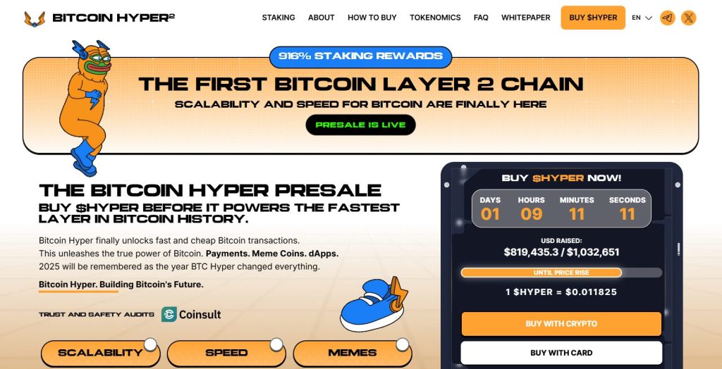 Bitcoin Hyper ($HYPER) presale website.