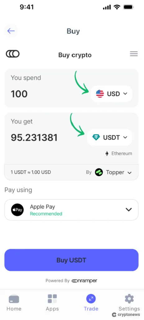 how to Buy Crypto on Best Wallet