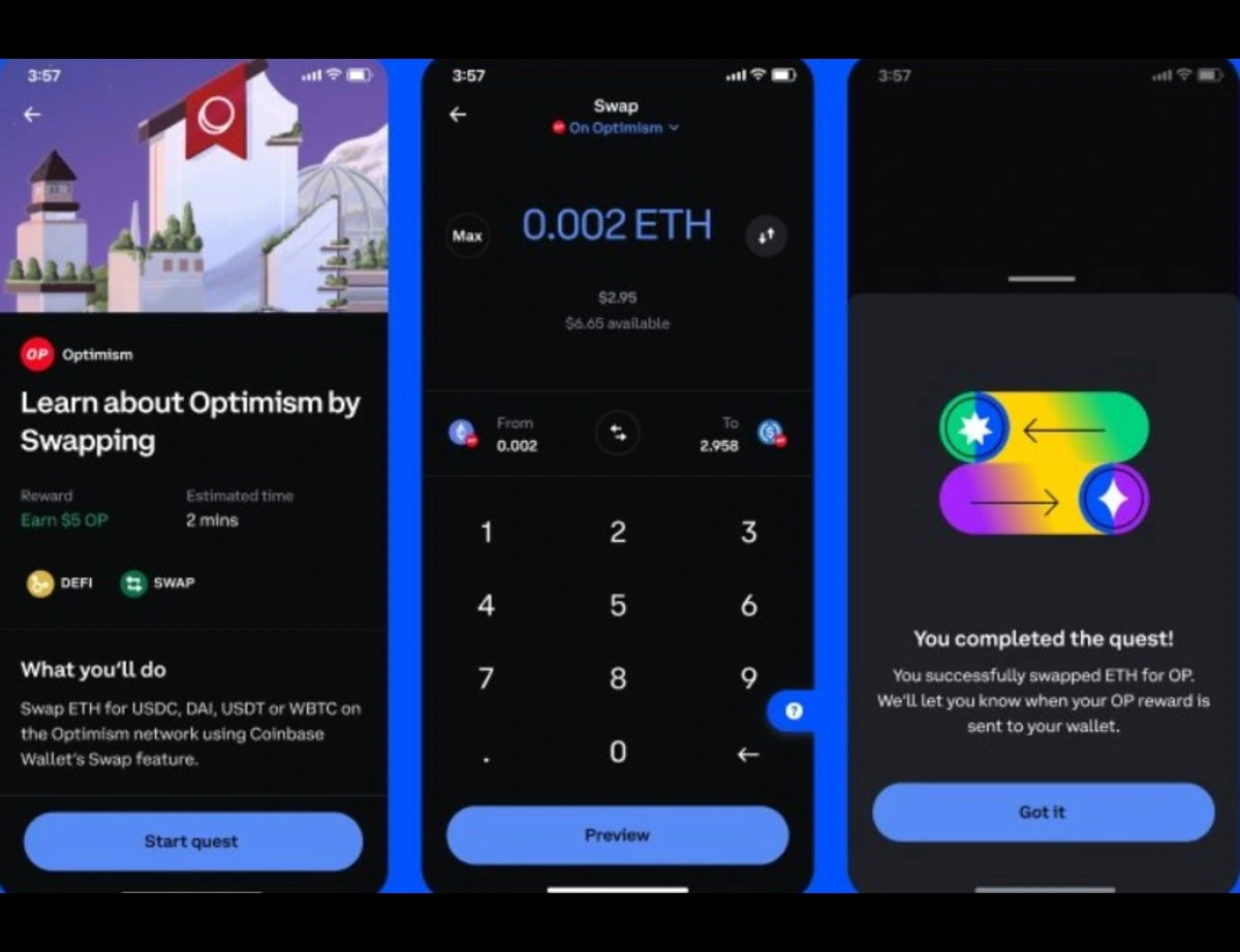 coinbase wallet quest rewards