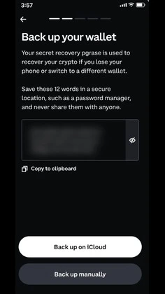 coinbase wallet backup