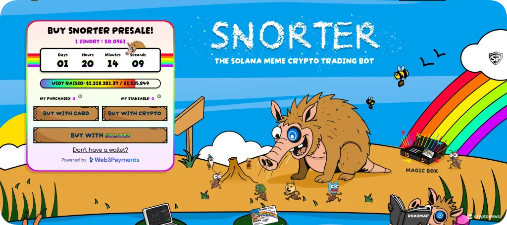 Snorter Bot หนึ่งใน Solana meme coin ที่โดดเด่นจาก Presale