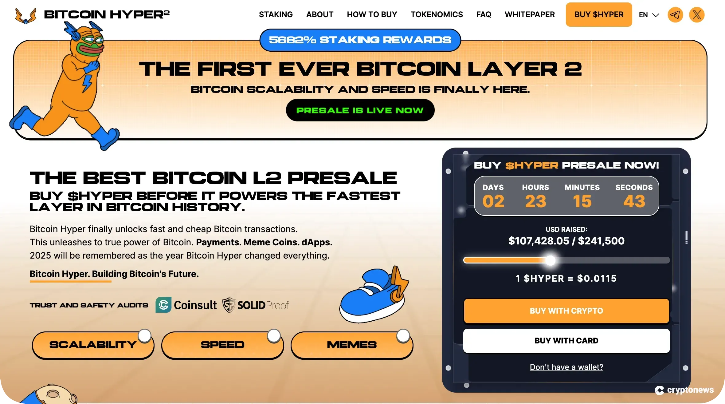 Bitcoin hyper homepage