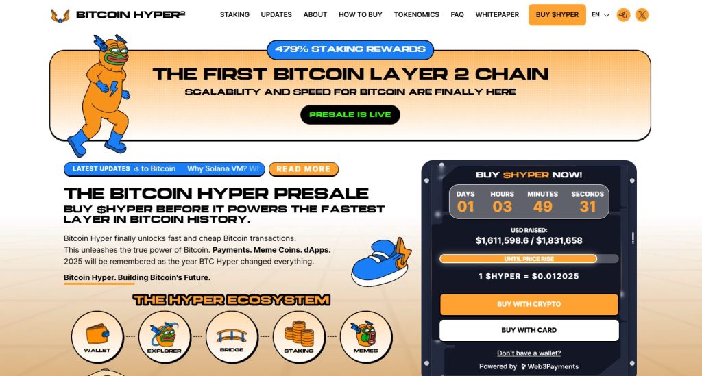 Bitcoin Hyper presale website.