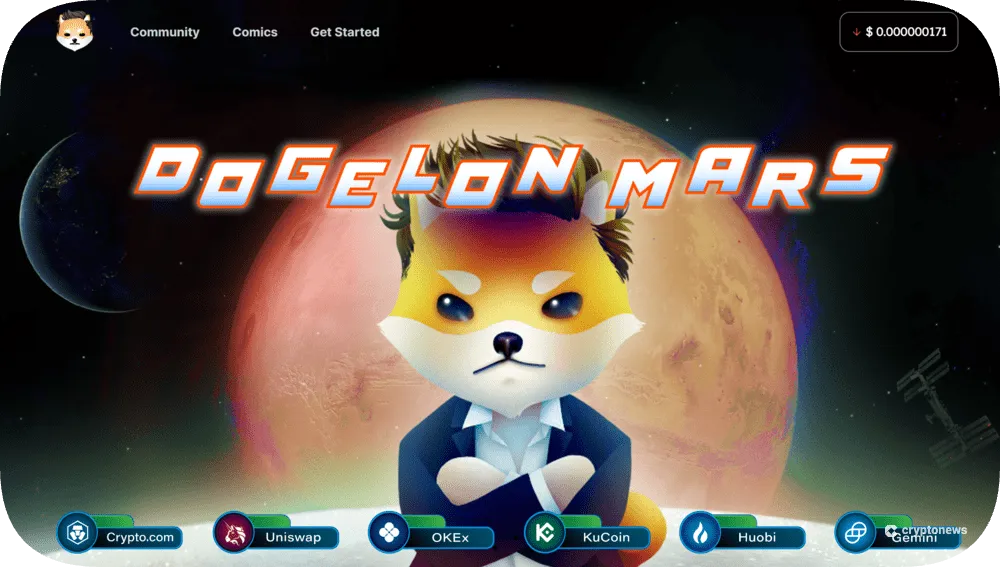 Dogelon Mars ERC-20 Meme Coin