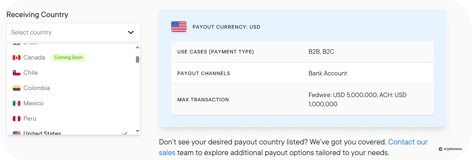 Interface of the Ripple Payments software