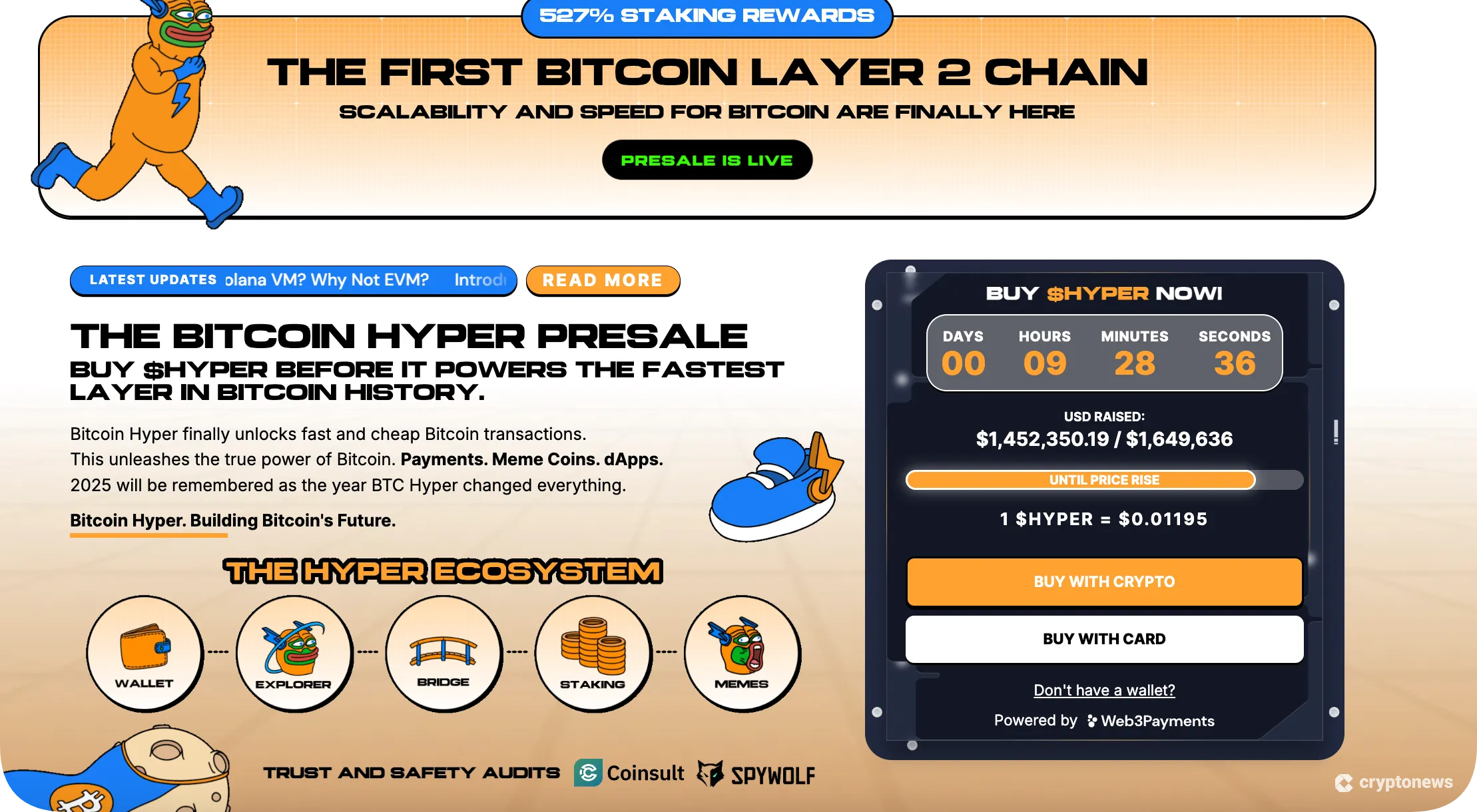 BTC Hyper homepage