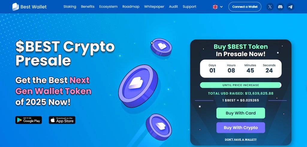 Best Wallet (BEST) presale website.