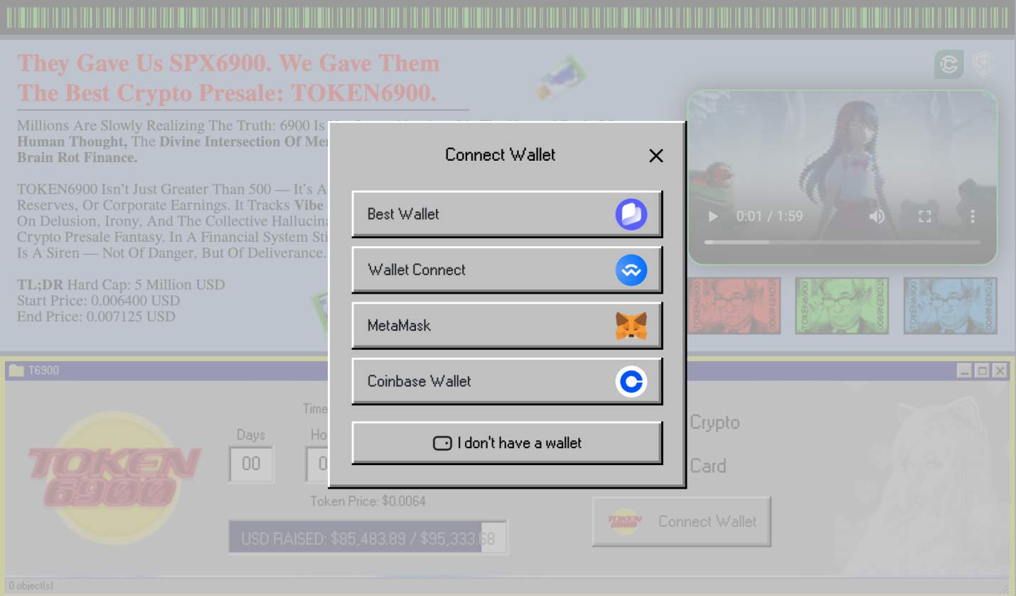 TOKEN6900 presale connect wallet