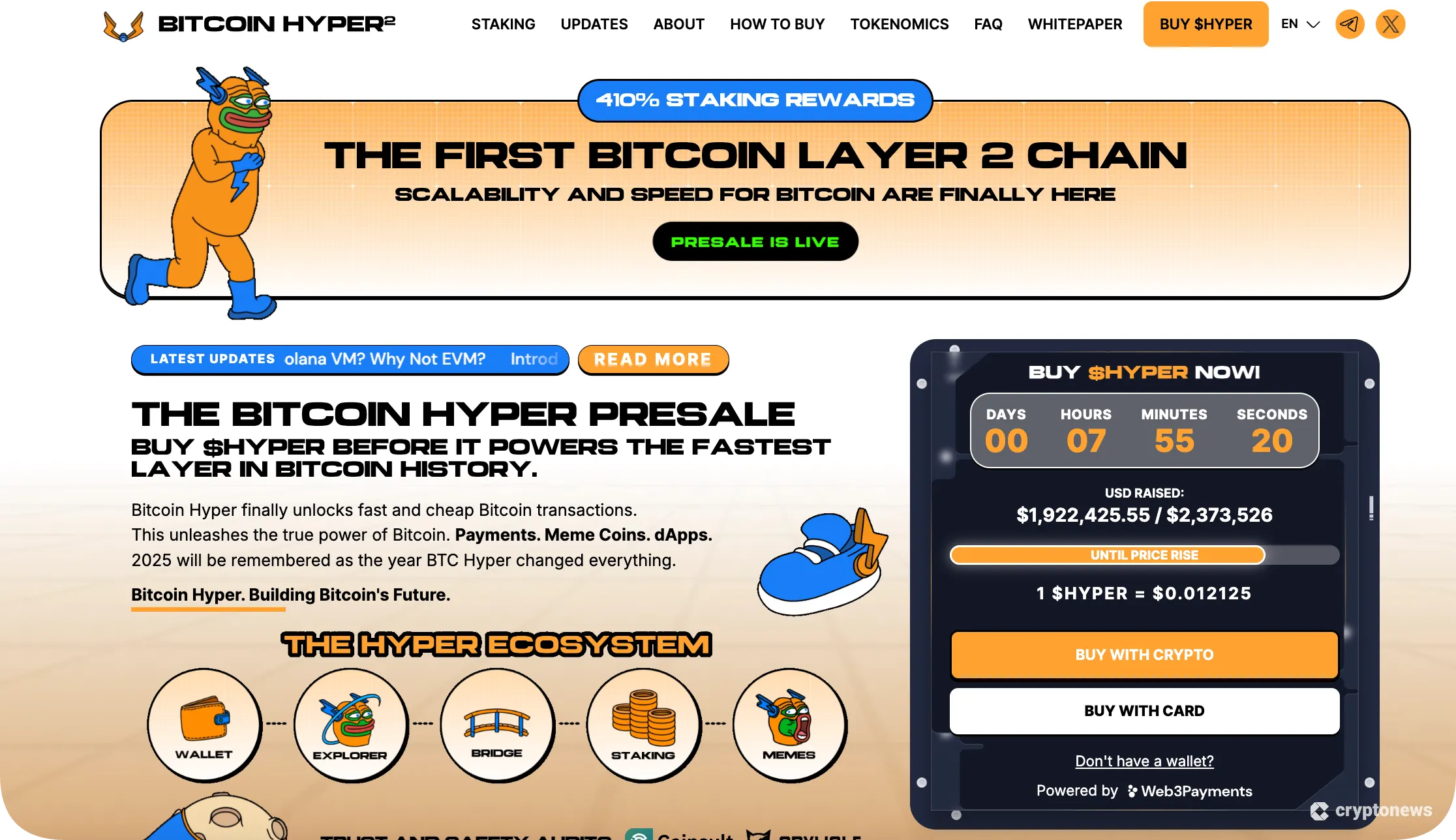 New Kraken Listings Bitcoin Hyper (HYPER) First SVM Bitcoin Layer 2