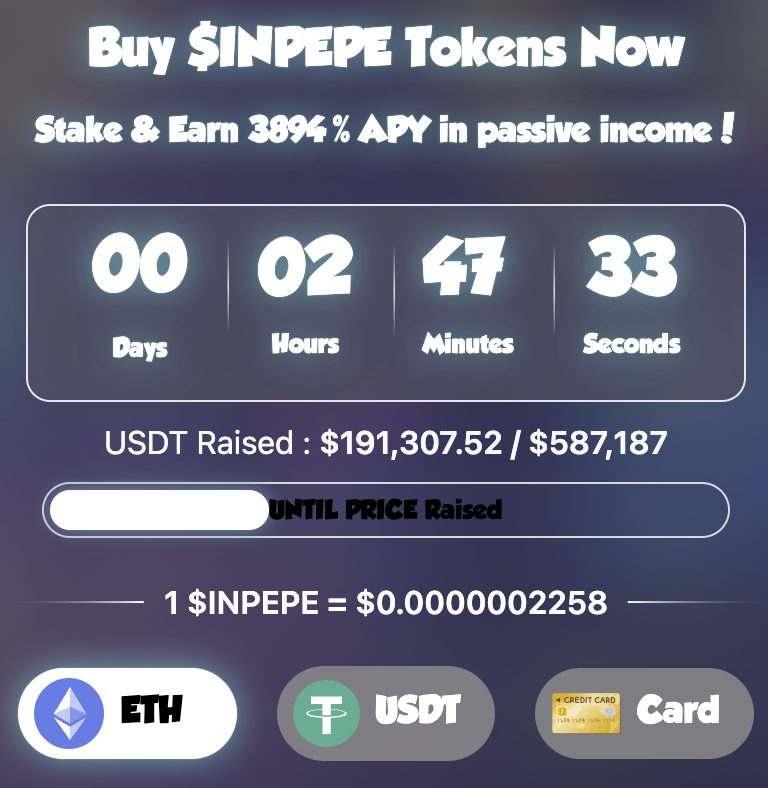 $INPEPE presale widget
