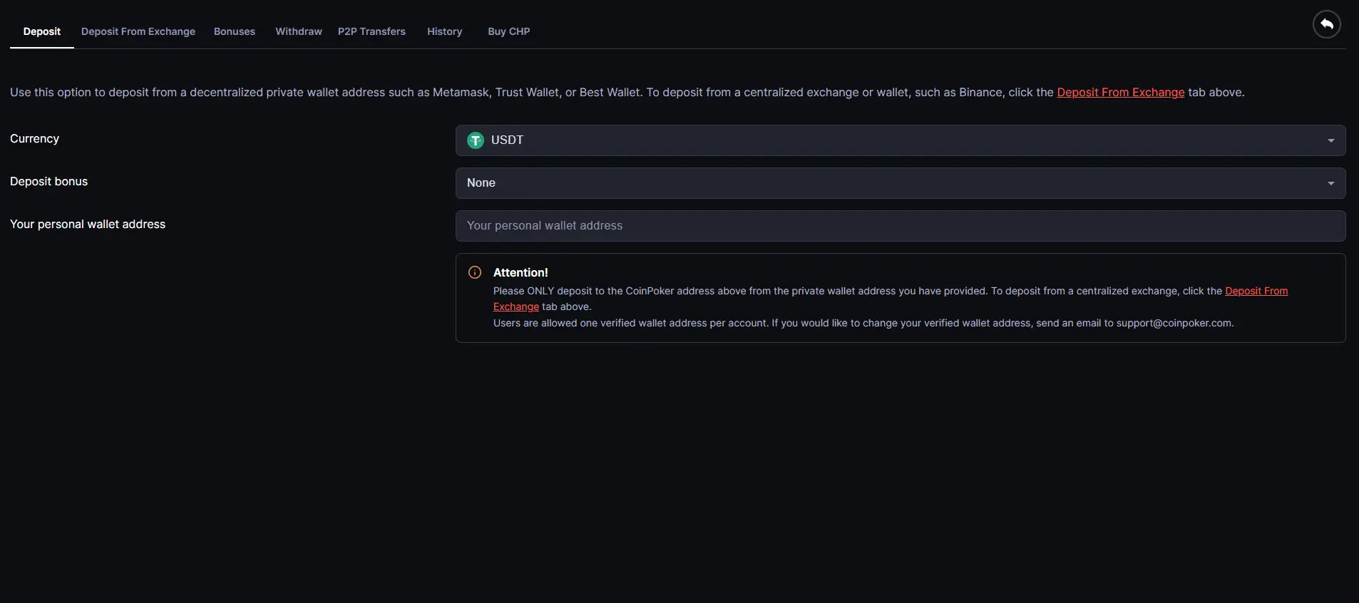 coinfutures deposit funds