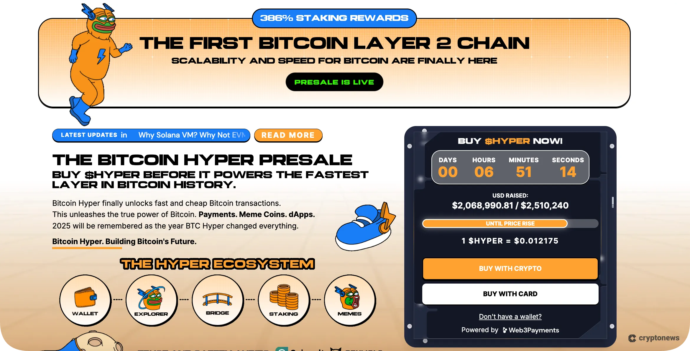 BTC hyper homepage