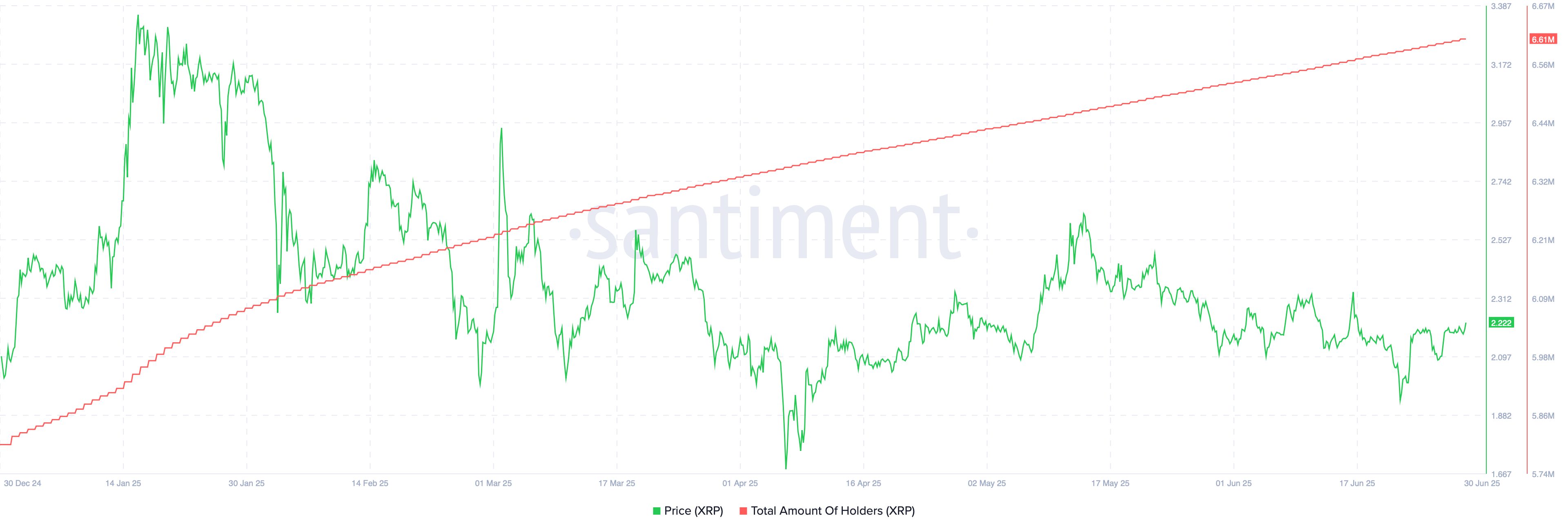 XRP holders chart.