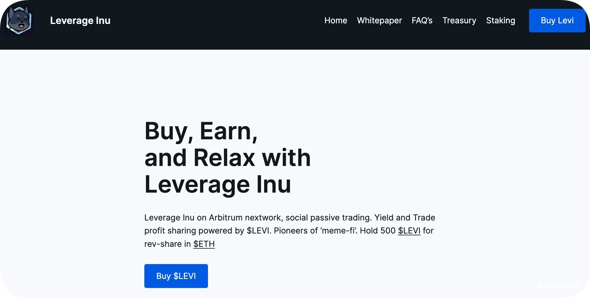  leverage inu website