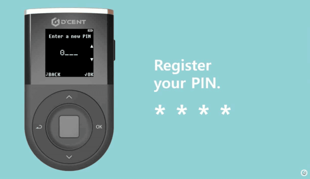 D'CENT Wallet Setup - How to Set PIN