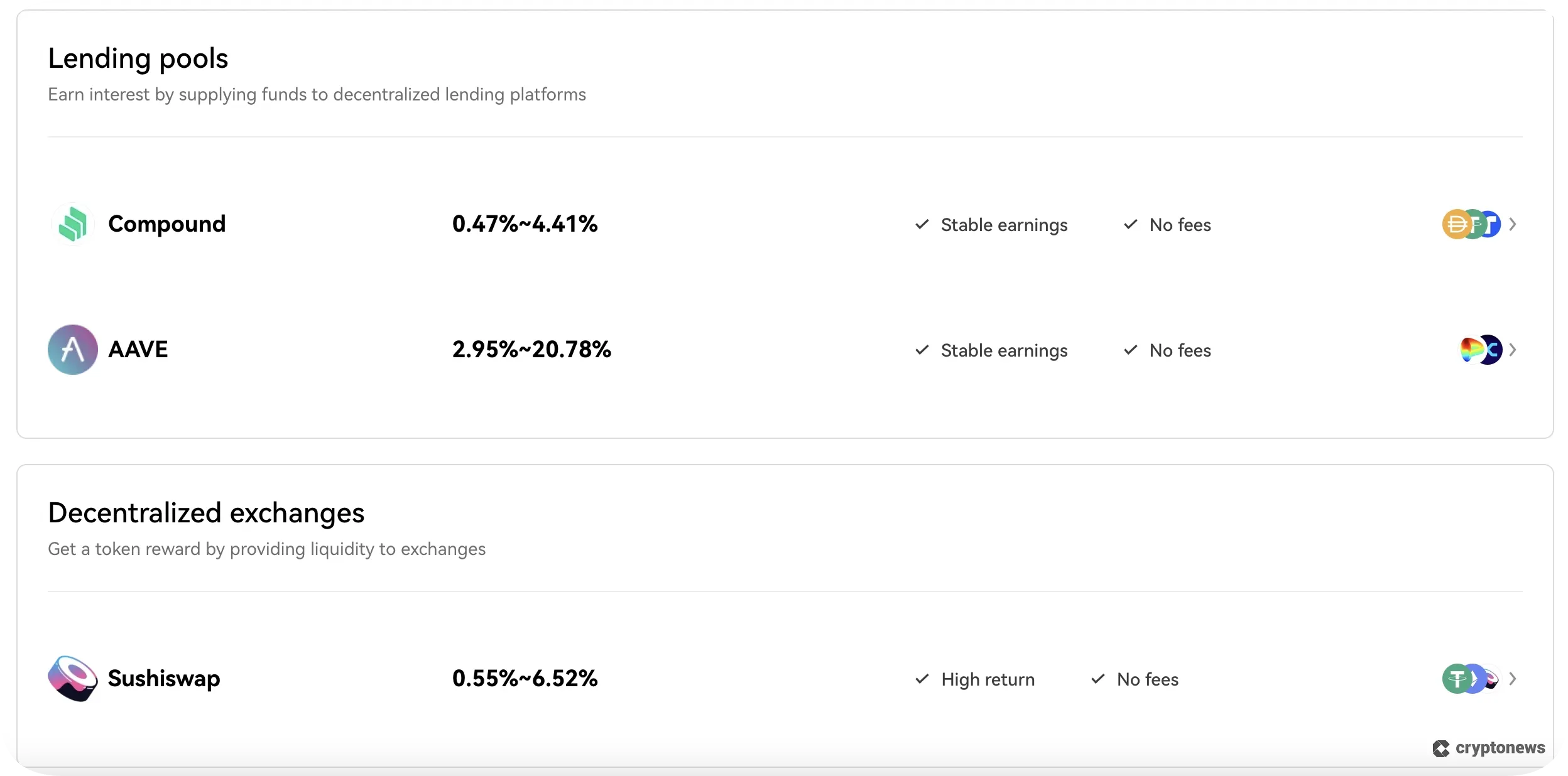 Lending Pools to make money