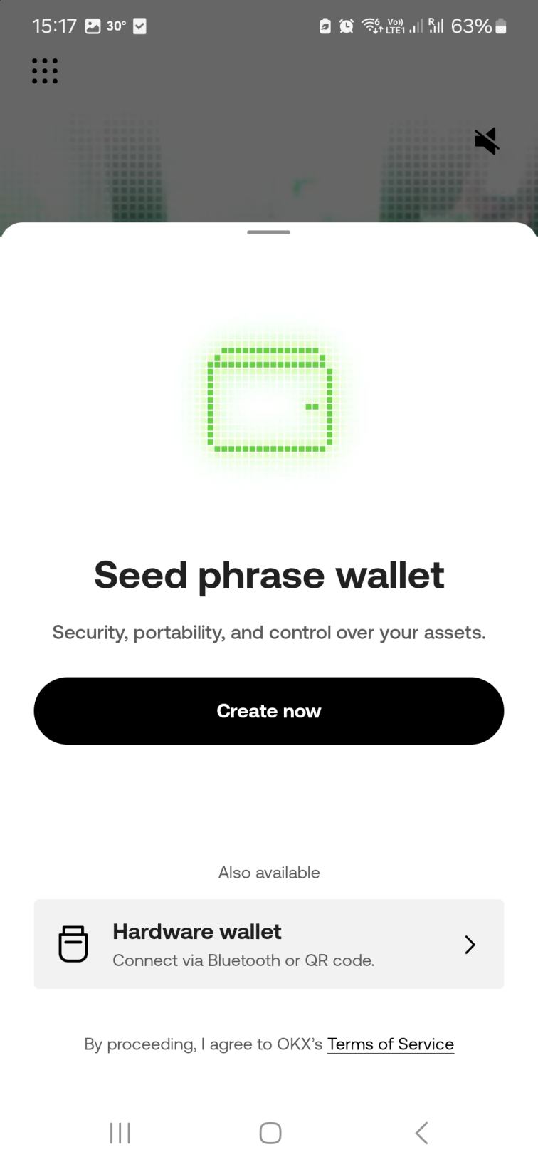 OKX Wallet backup passphrase