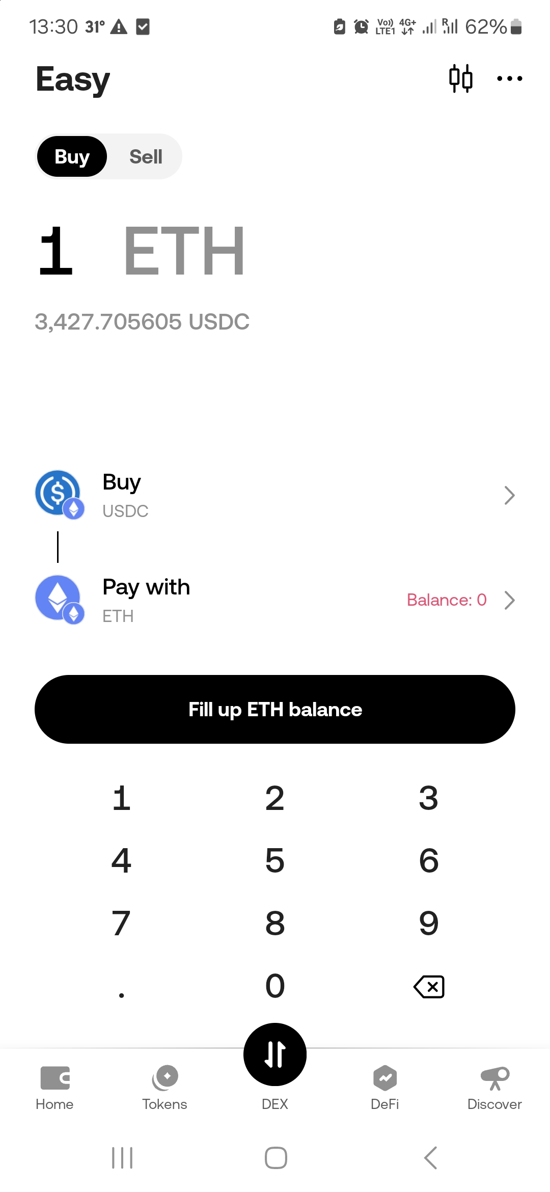 OKX Wallet app swap tokens